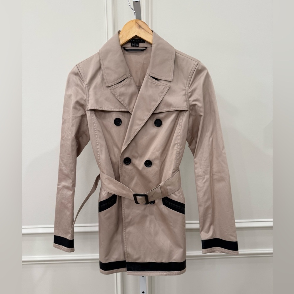 Theory Cliffa Cotton Twill Trench Coat